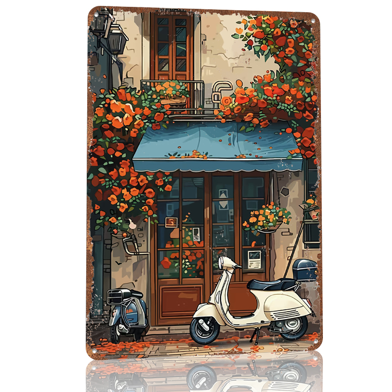 Vintage Scooter Shop Poster Cu - Retro Gaming At 评论和价格