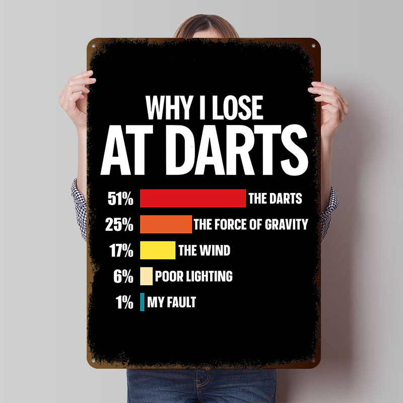 Why I Lose At Darts Tinplate P - Retro Gaming At 评论和价格