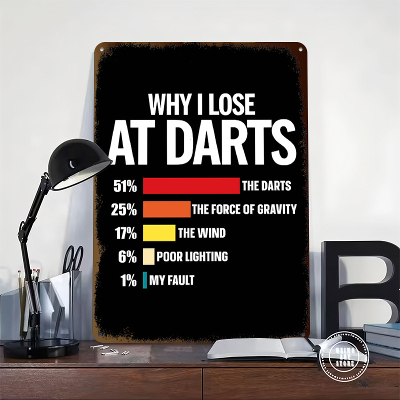 Why I Lose At Darts Tinplate P - Retro Gaming At 评论和价格