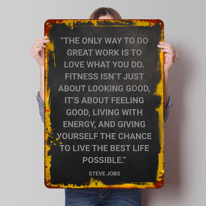 Steve Jobs Fitness Quote Metal - Retro Gaming At 评论和价格