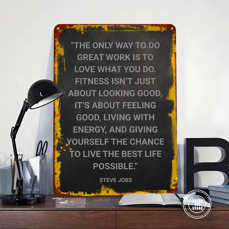Steve Jobs Fitness Quote Metal - Retro Gaming At 评论和价格