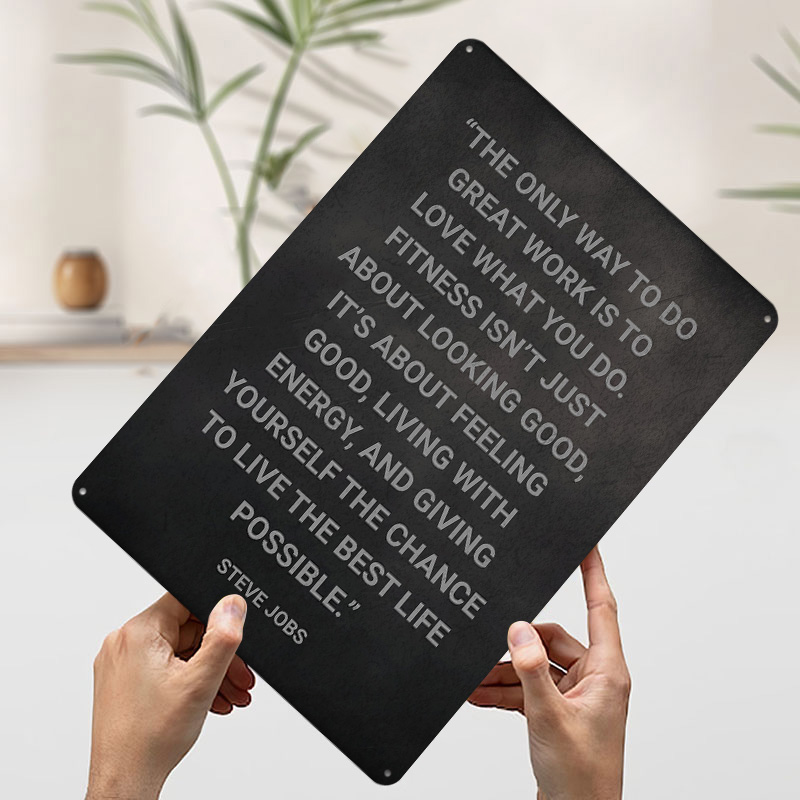 Steve Jobs Fitness Quote Metal - Retro Gaming At 评论和价格