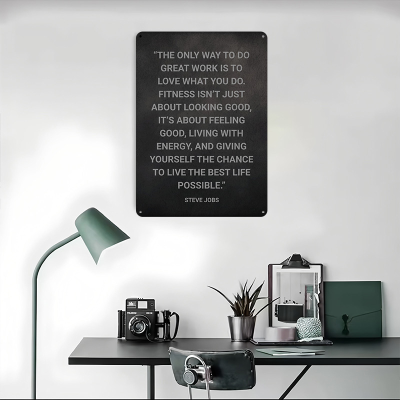 Steve Jobs Fitness Quote Metal - Retro Gaming At 评论和价格