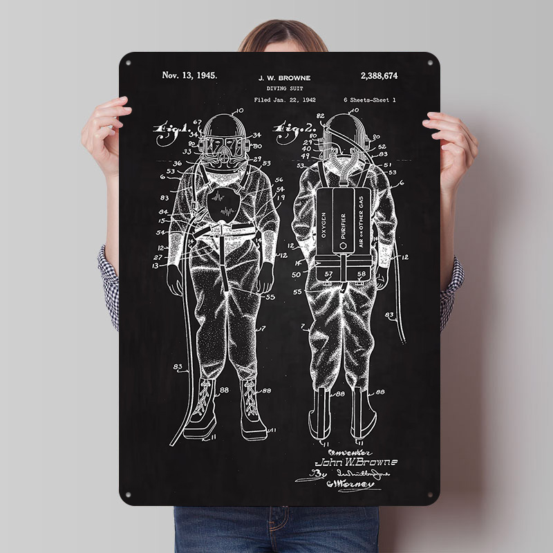 1945 Diving Suit Patent Metal  - Retro Gaming At 评论和价格