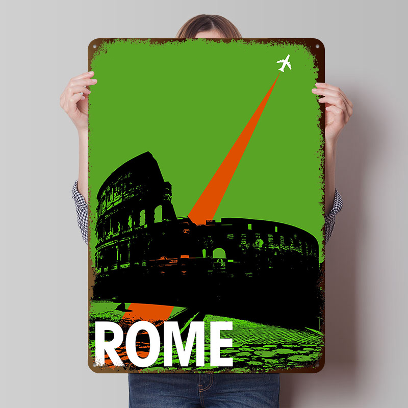 Rome Travel Metal Poster Custo - Retro Gaming At 评论和价格