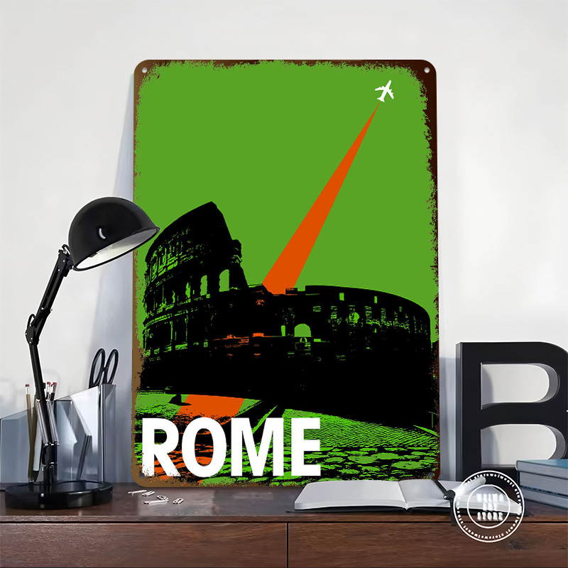 Rome Travel Metal Poster Custo - Retro Gaming At 评论和价格