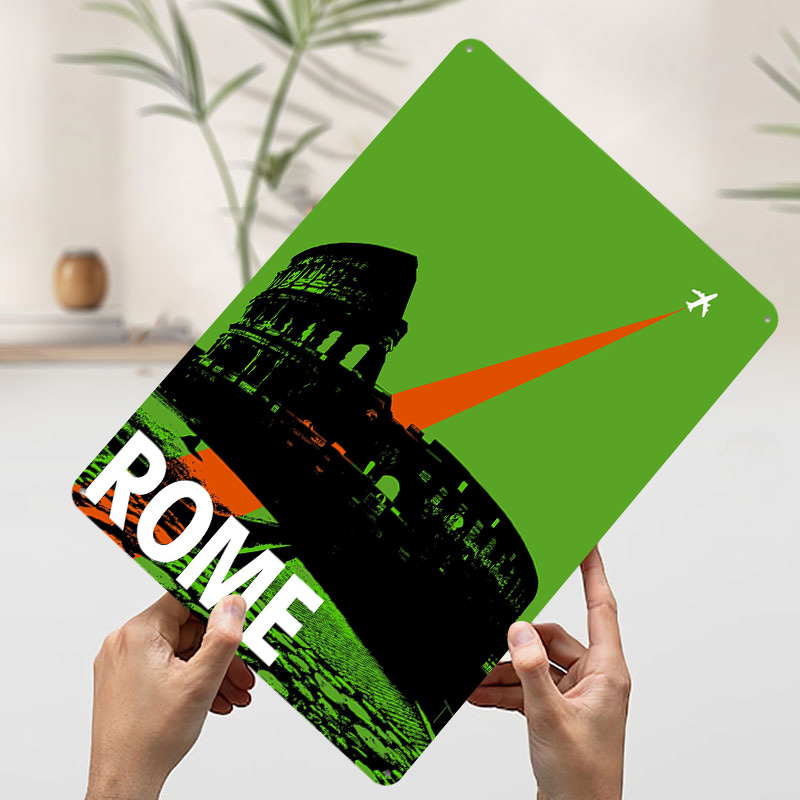 Rome Travel Metal Poster Custo - Retro Gaming At 评论和价格