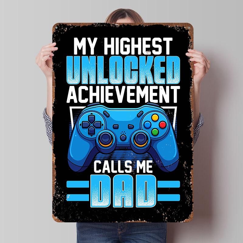 Gaming Dad Achievement Tin Pos - Retro Gaming Achievements 评论和价格