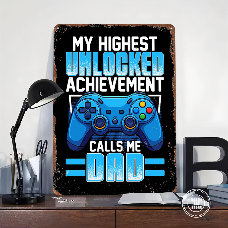 Gaming Dad Achievement Tin Pos - Retro Gaming Achievements 评论和价格