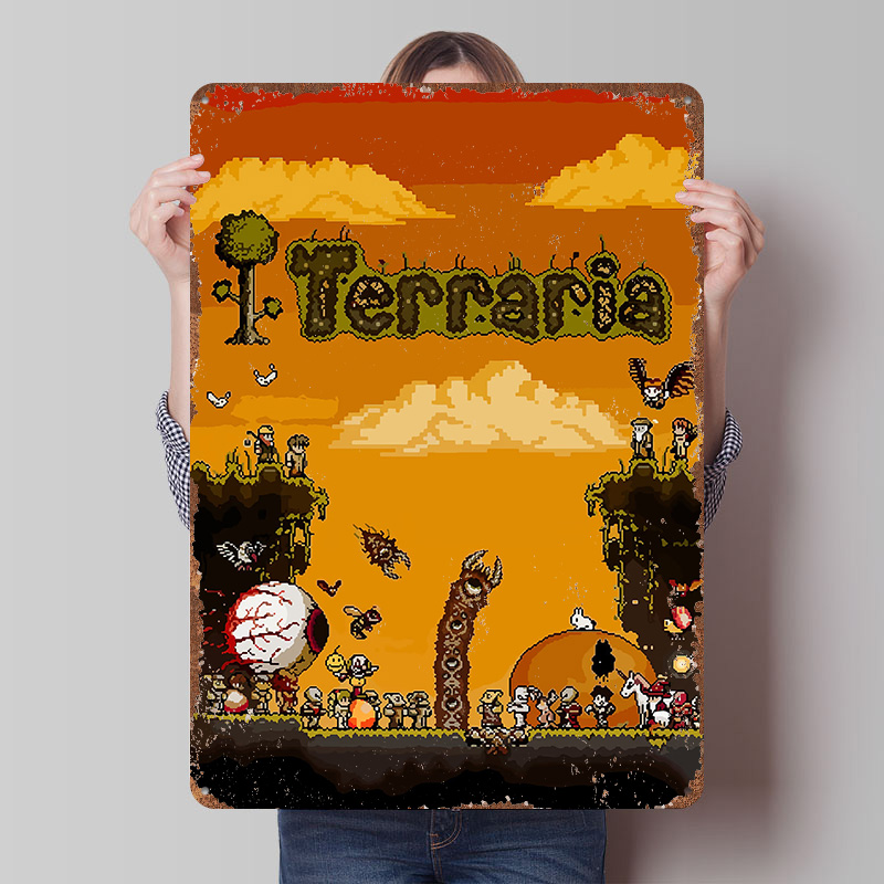 Terraria Pixel Art Game Printe - Retro Gaming At 评论和价格