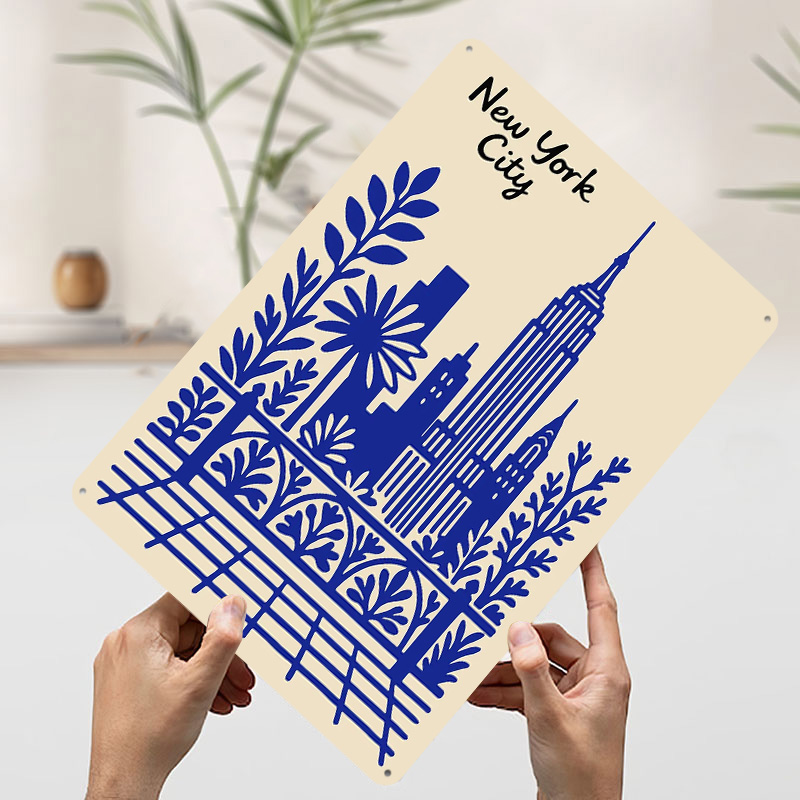 New York City Blue Poster Cust - Retro Gaming At 评论和价格