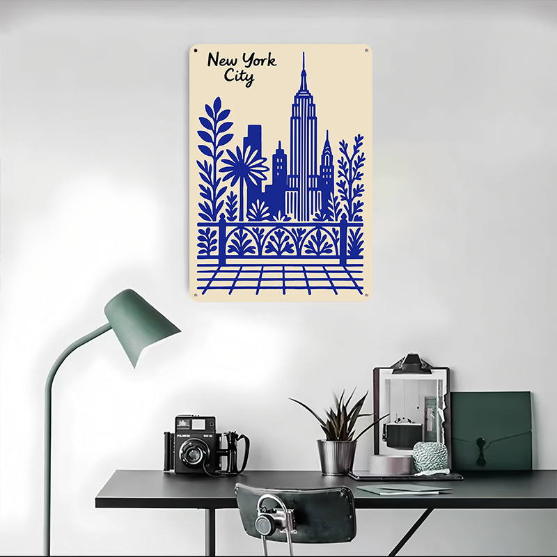 New York City Blue Poster Cust - Retro Gaming At 评论和价格