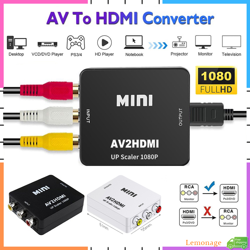 AV RCA to HDMI Converter 1080P - Retro Gaming With Projector 评论和价格