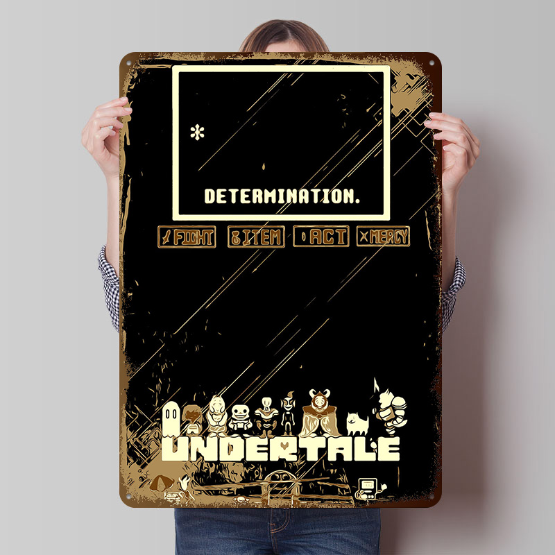 Undertale Metal Poster Custom  - Retro Gaming At 评论和价格