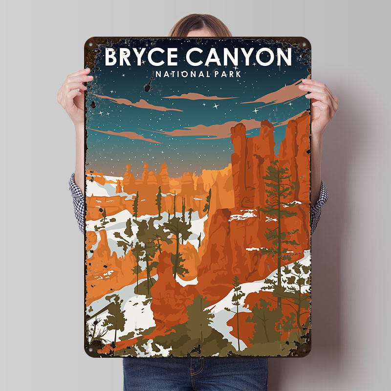 Bryce Canyon At Night Printed  - Retro Gaming At 评论和价格