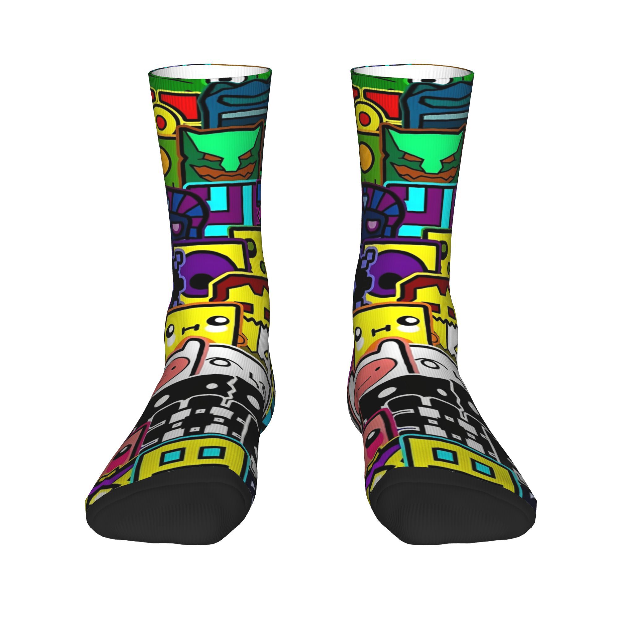 Geometry Gaming Dashed  Socks  - Retro Gaming Youtube 评论和价格