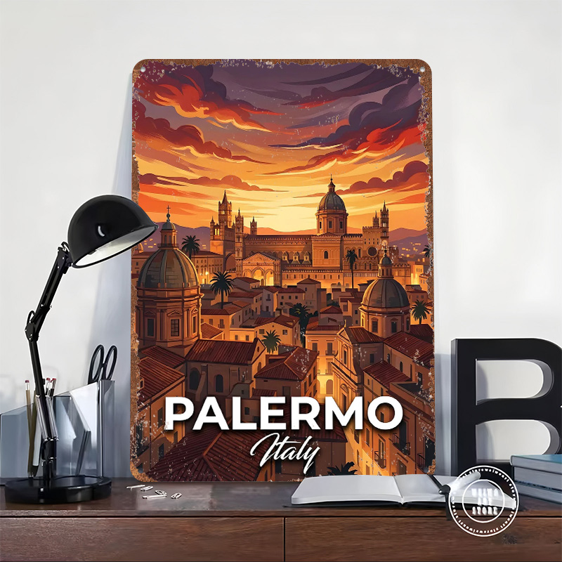 Palermo Italy Cityscape At Sun - Retro Gaming At 评论和价格