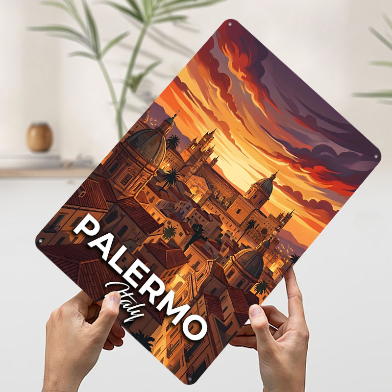 Palermo Italy Cityscape At Sun - Retro Gaming At 评论和价格