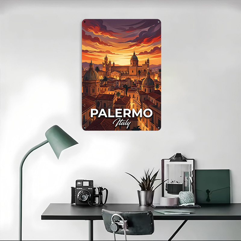 Palermo Italy Cityscape At Sun - Retro Gaming At 评论和价格
